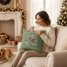 Feuillage de pin vert sauge personnalisé pour Noël