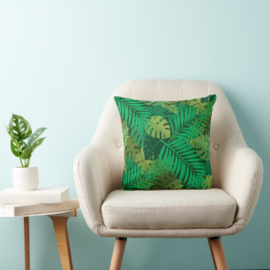Coussin Feuillage luxuriant de la jungle tropicale