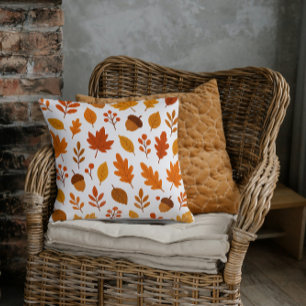 Coussin Feuillage rustique d'automne & Gland
