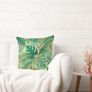 Coussin Feuillage Tropical Feuilles Vertes Aériennes
