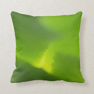 Coussin Feuille Abstraite verte et jaune