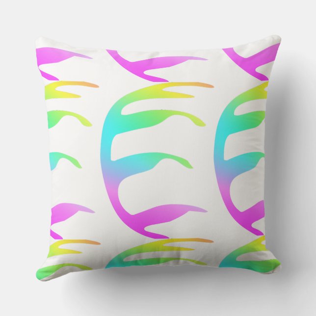 Coussin Feuille arc-en-ciel (Verso)