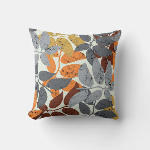 Coussin feuille coloré