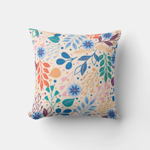 Coussin Feuille coloré Motif de feuillage moderne