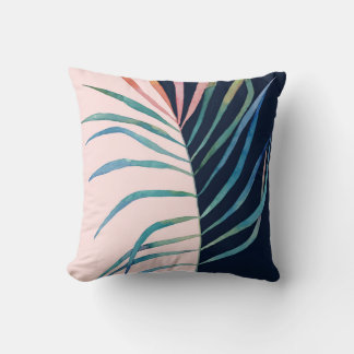 Coussin Feuille d'aquarelle, impression naturelle abstrait