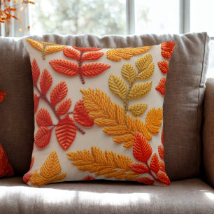 Coussin Feuille d'automne Boho