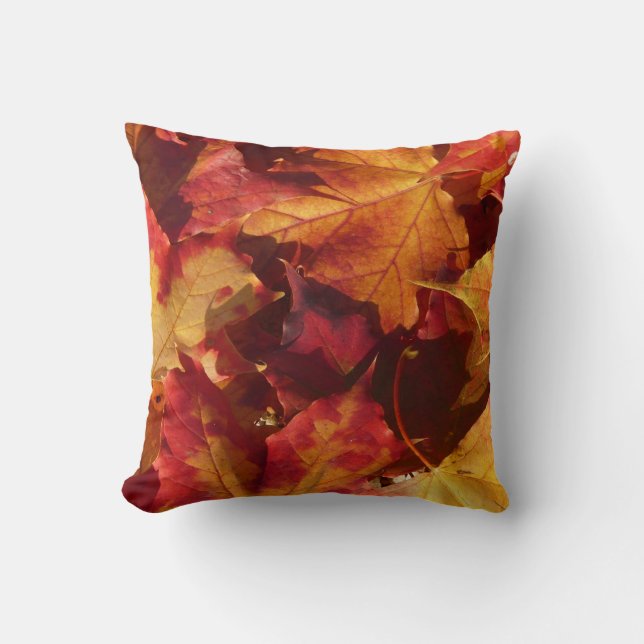 Coussin Feuille d'automne de chute (Recto)