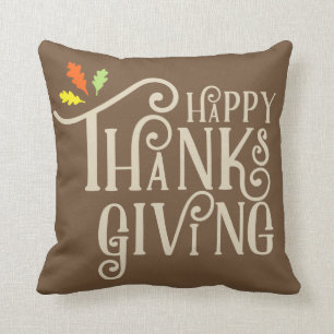 Coussin Feuille d'automne du bon thanksgiving