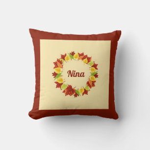 Coussin Feuille d'automne personnalisée Simple Keepsaké