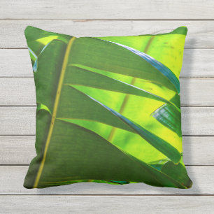 Coussin Feuille de banane et extérieur réversible hawaïen