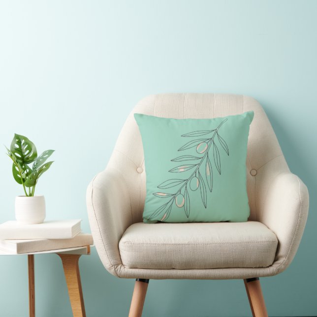 Coussin Feuille de branche d'olive  (Chaise)