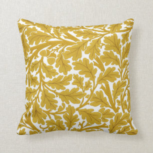 Coussin Feuille de chêne de William Morris, jaune de