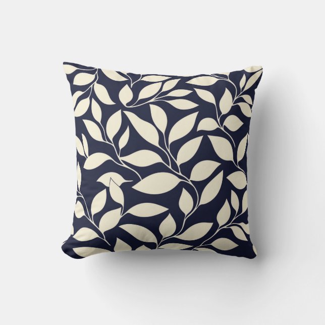 Coussin Feuille de minuit (Recto)
