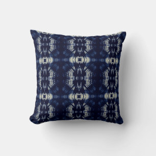 Coussin Feuille de palmier en bleu de Delft Botanique sy