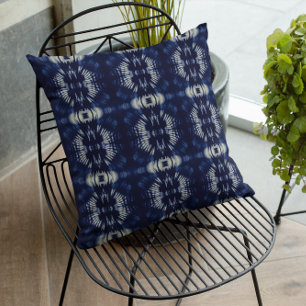 Coussin Feuille de palmier en bleu de Delft Botanique sy