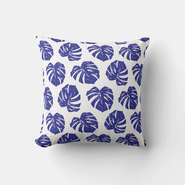 Coussin Feuille de palmier tropical motif (Recto)