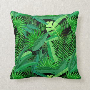 Coussin Feuille de palmiers tropicaux