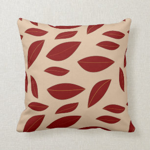 Coussin Feuille de rouge de carreau