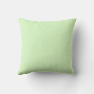Coussin Feuille de thé verte pastel couleur unie