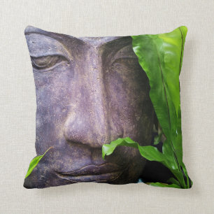 Coussin Feuille de vert de jardin de sérénité de Bouddh