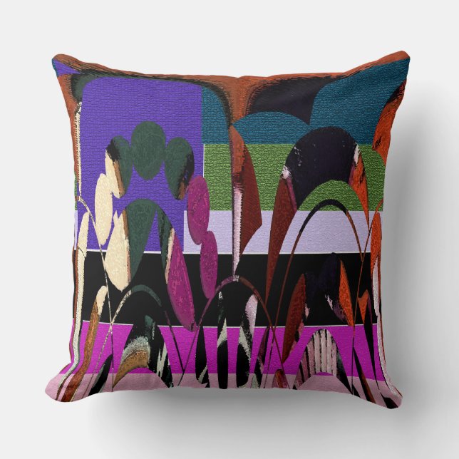 Coussin Feuille de vigne florale moderne   (Recto)