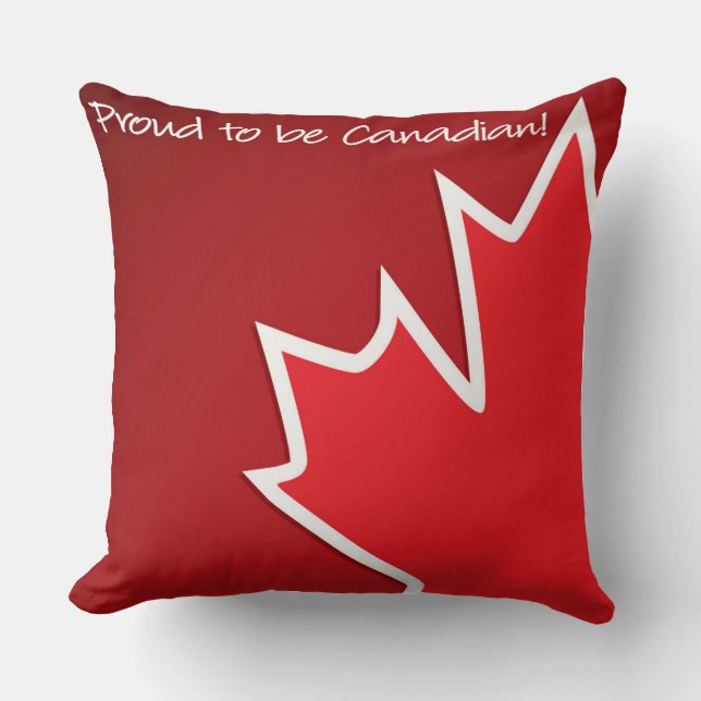 Coussin Feuille d'érable du Canada patriotique (Recto)