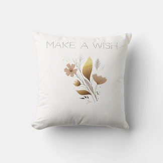 Coussin feuille d'or art minimal floral