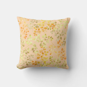 Coussin Feuille d'or Automne Tomber Orange Marron Feuilles