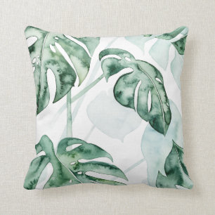 Coussin Feuille fendue de paume tropicale