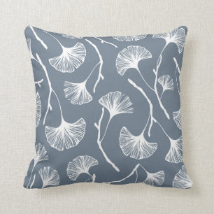 Coussin Feuille Ginkgo biloba motif transparent