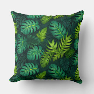 Coussin Feuille Green Palm