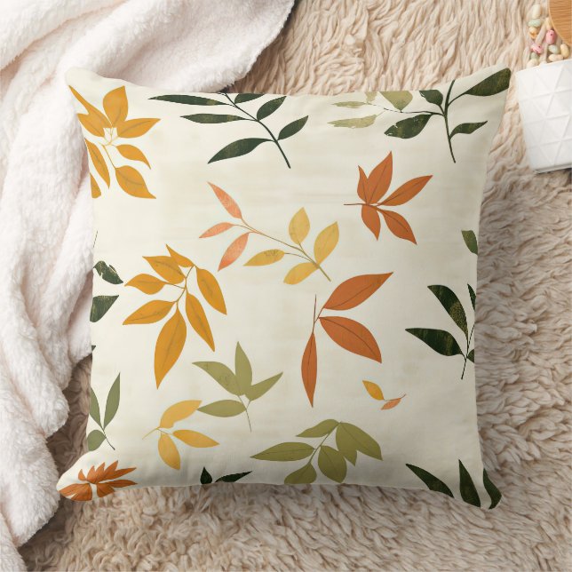 Coussin Feuille inspirée de la nature rustique - Art botan (Couverture)