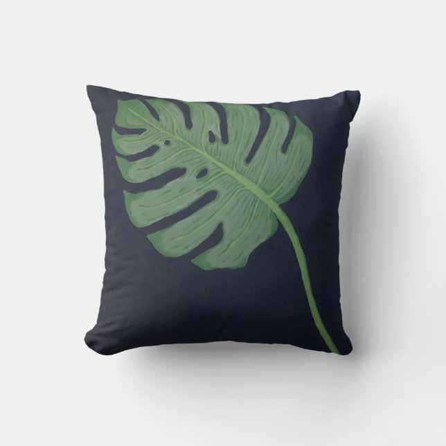 Coussin Feuille Monstera (Recto)