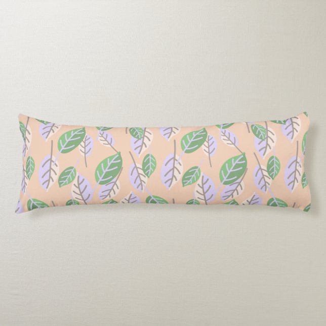 coussin feuille pastel (Devant)
