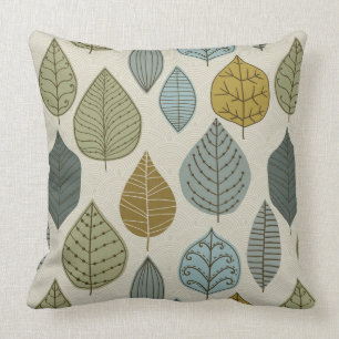 Coussin Feuille sage