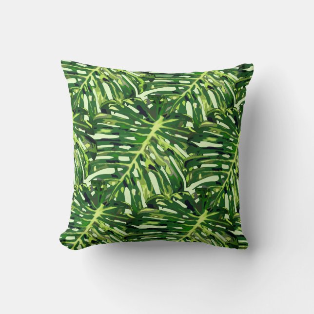 Coussin Feuille tropical (Recto)