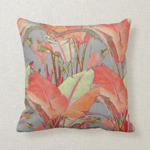 COUSSIN FEUILLE TROPICAL DE JUNGLE DANS DES COULEURS