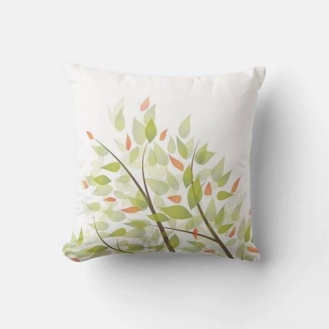 Coussin Feuille vert (Recto)