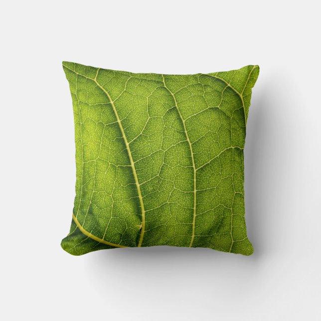 Coussin Feuille verte (Recto)