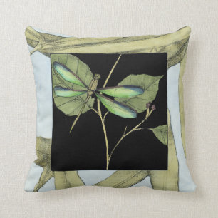 Coussin Feuilles à l'instigation de la libellule par Jenni