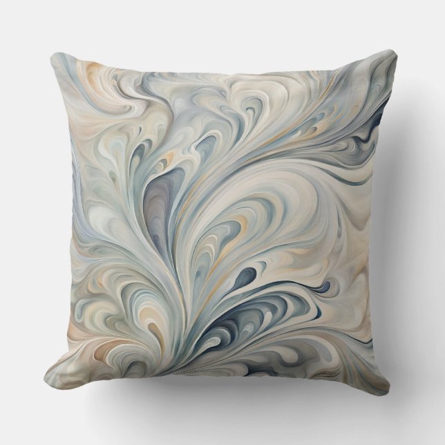 Coussin Feuilles Abstraites (Recto)