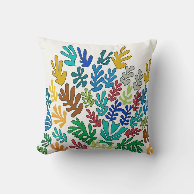 Coussin Feuilles Abstraits de la jungle (Recto)