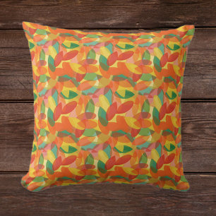 Coussin Feuilles Abstraits Thanksgiving