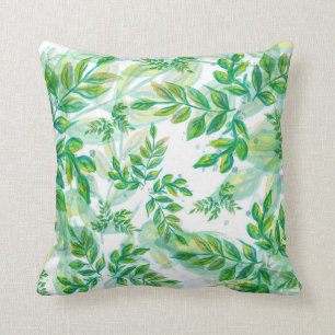 Coussin Feuilles aquarelle
