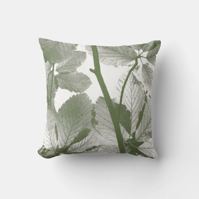 COUSSIN FEUILLES ARBRES VERTS (Recto)