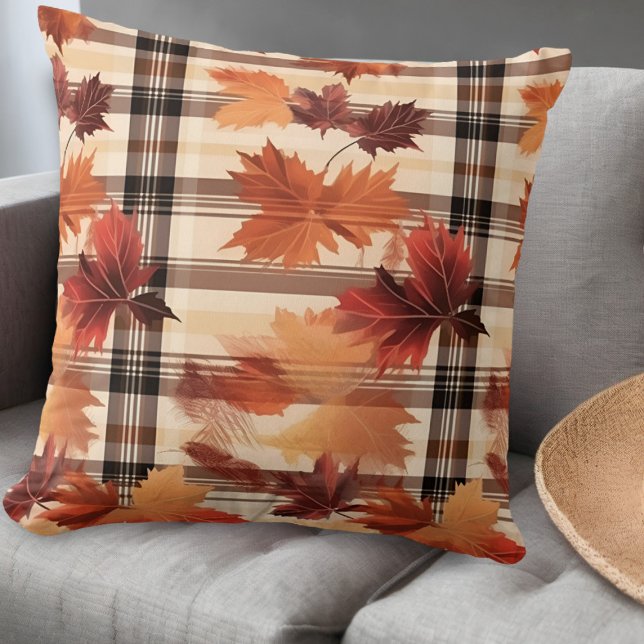 Coussin Feuilles automnales Plaid automne (Créateur téléchargé)
