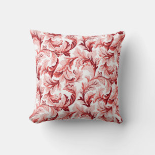 Coussin feuilles baroques en spirale vintage, décoratifs.