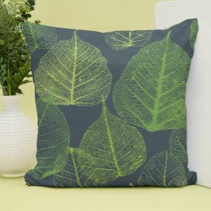 Coussin Feuilles biophiles esthétiques de squelette