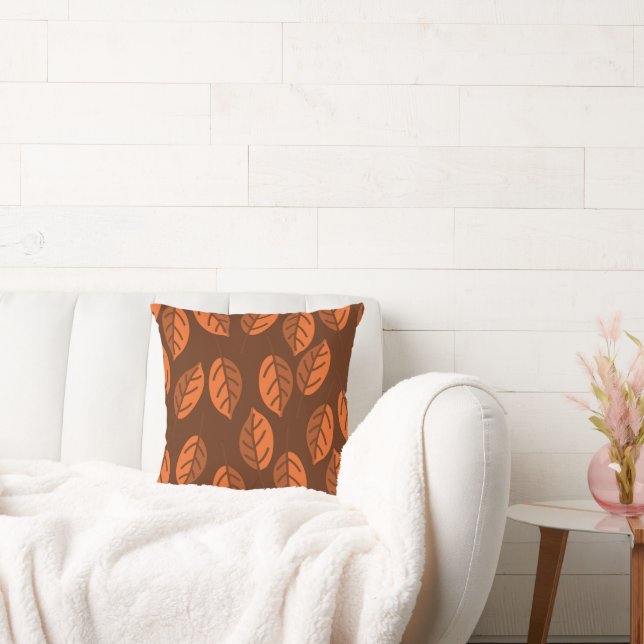 Coussin Feuilles brunes (Canapé)