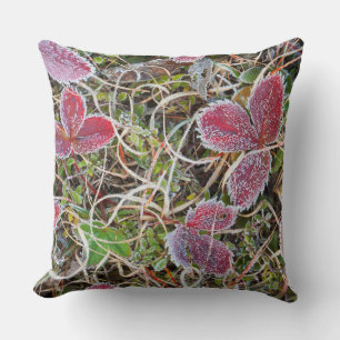 Coussin feuilles couverts de gel, Canada